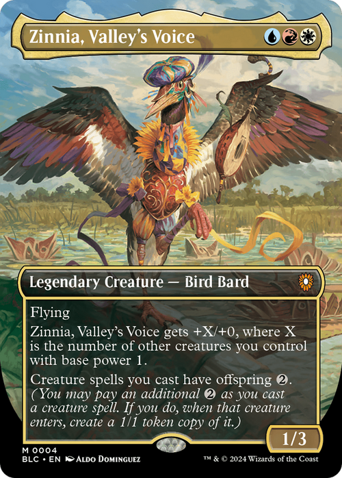 Zinnia, Valley's Voice (Borderless) (BLC-004) - Bloomburrow Commander