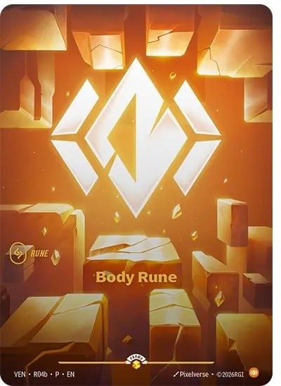 Body Rune (Vendetta) (R04b) - Riftbound Organized Play Promotional Cards Foil