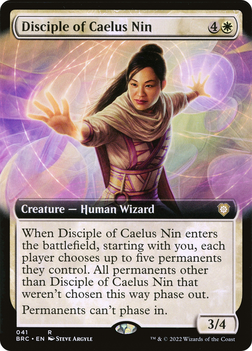 Disciple of Caelus Nin (Extended Art) (BRC-041) - The Brothers' War Commander: (Extended Art) Foil