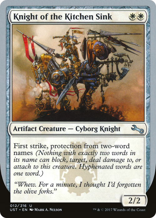 Knight of the Kitchen Sink (E) (UST-012) - Unstable Foil