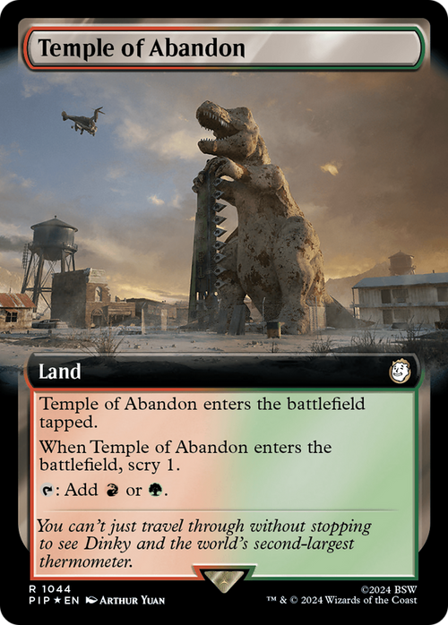 Temple of Abandon (Extended Art) (Surge Foil) (PIP-1044) - Fallout: (Extended Art) Foil