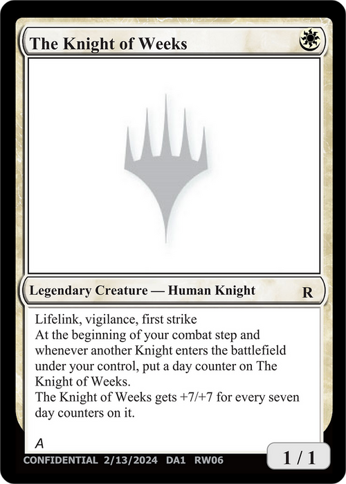 The Knight of Weeks (UNK-RW06) - Unknown Event