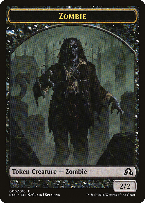 Zombie Token (SOI-005) - Shadows over Innistrad Tokens