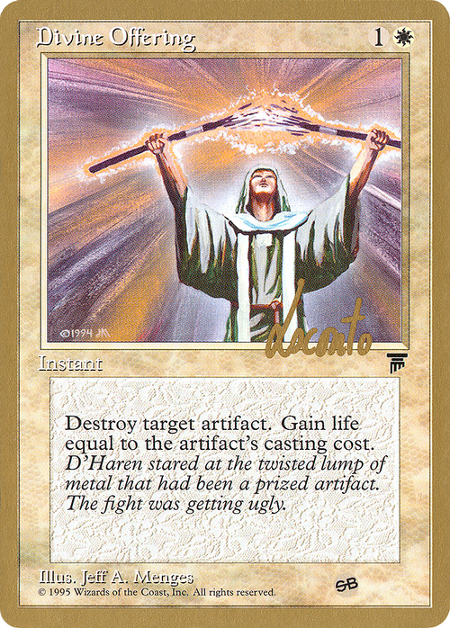 Divine Offering - 1996 Michael Loconto (LEG) (SB) (WCD-) - Pro Tour Collector Set