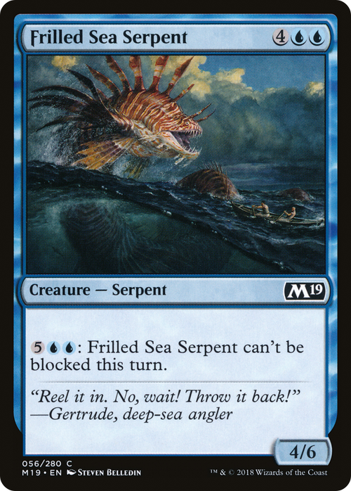 Frilled Sea Serpent (M19-056) - Core Set 2019 Foil