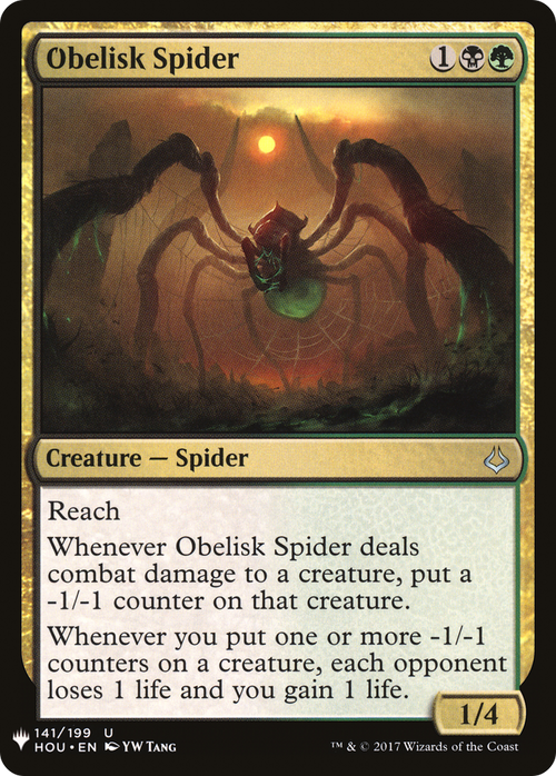 Obelisk Spider (LIST-141) - The List