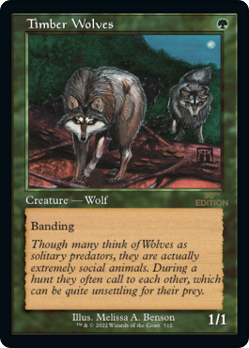 Timber Wolves (Retro Frame) (30A-512) - 30th Anniversary Edition