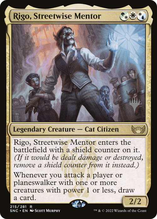 Rigo, Streetwise Mentor (PPSNC-215) - Streets of New Capenna Promos Foil