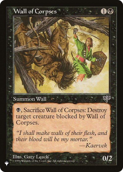 Wall of Corpses (LIST-MIR-151) - The List