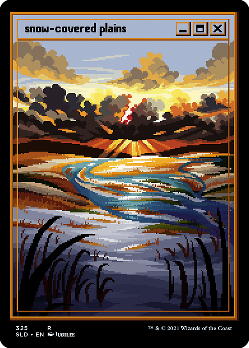 Snow-Covered Plains (PixelSnowLands.jpg) (SLD-325) - Secret Lair Drop