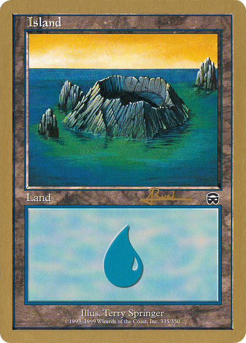 Island (335) - 2001 Antoine Ruel (MMQ) (WCD-) - World Championship Decks 2001