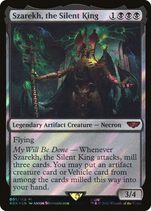 Szarekh, the Silent King (Surge Foil) (40K-001) - Warhammer 40,000 Commander Foil