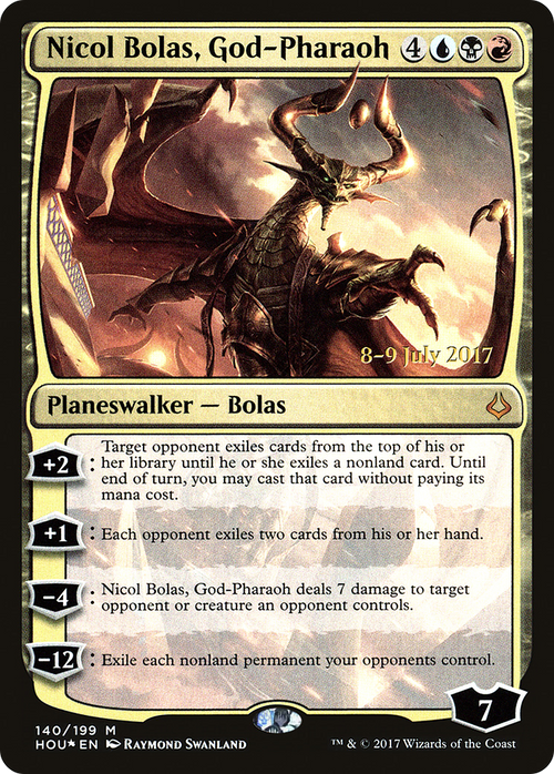 Nicol Bolas, God-Pharaoh (PRE-140S) - Hour of Devastation Promos Foil