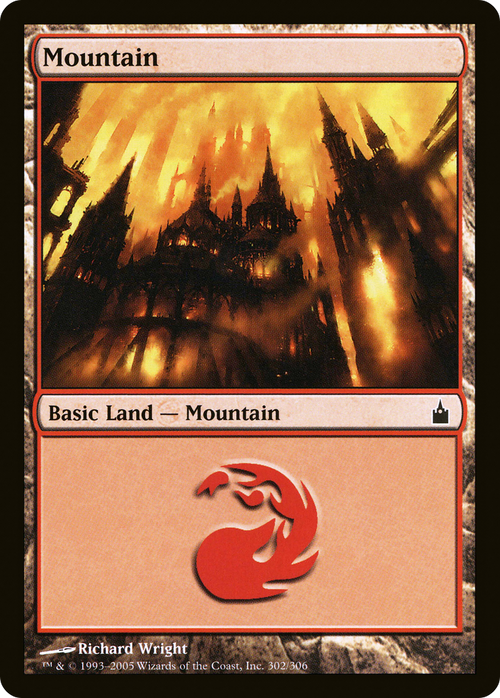 Mountain (302) (RAV-302) - Ravnica: City of Guilds Foil