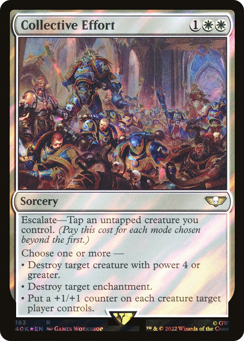 Collective Effort (Surge Foil) (40K-183) - Warhammer 40,000 Commander Foil