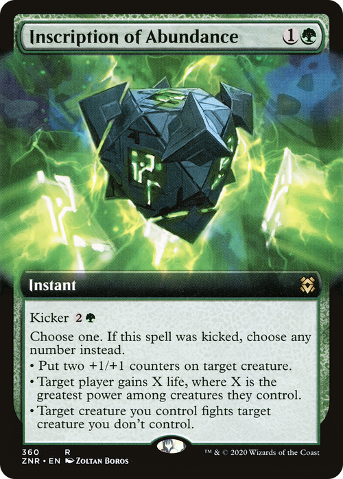 Inscription of Abundance (Extended Art) (ZNR-360) - Zendikar Rising: (Extended Art) Foil