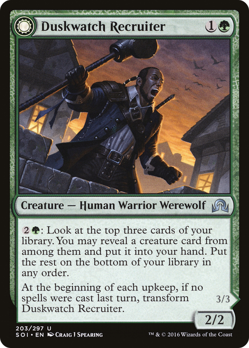 Duskwatch Recruiter (SOI-203) - Shadows over Innistrad: (Double Faced Transform) Foil