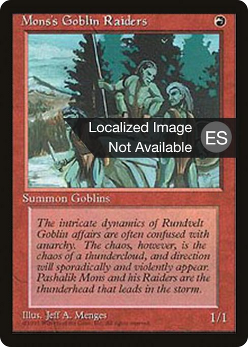 Mons's Goblin Raiders (4BB-) - Fourth Edition Foreign Black Border