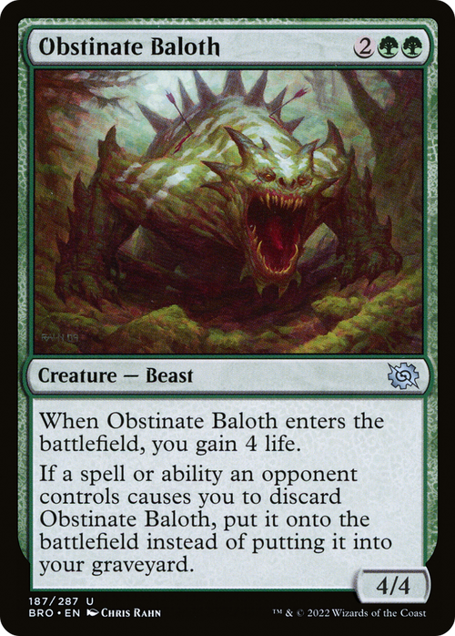 Obstinate Baloth (BRO-187) - The Brothers' War Foil