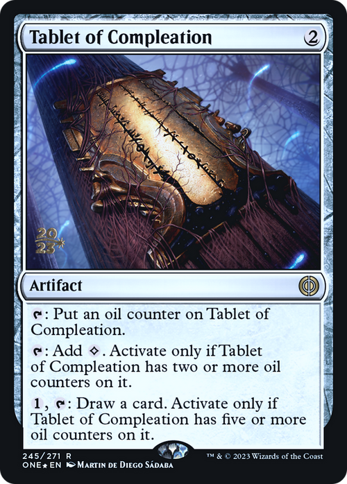 Tablet of Compleation (PRE-245) - Phyrexia: All Will Be One Promos Foil