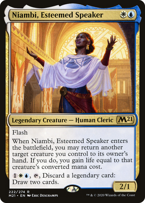 Niambi, Esteemed Speaker (M21-222) - Core Set 2021 Foil