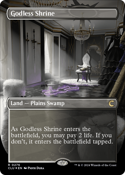 Godless Shrine (Borderless) (CLU-276) - Ravnica: Clue Edition Foil
