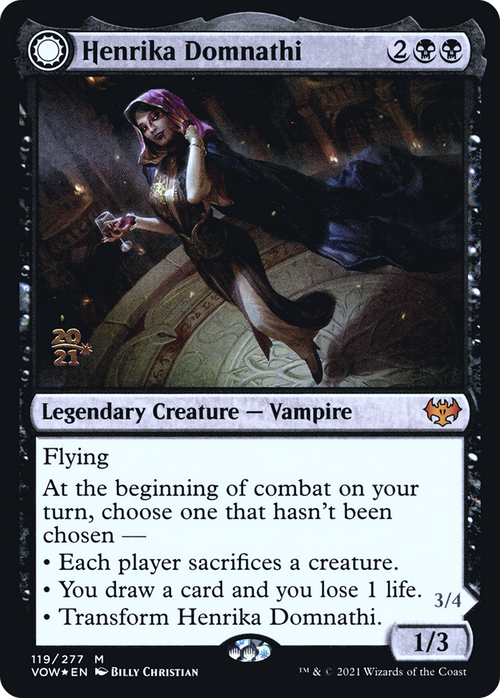 Henrika Domnathi (PRE-119) - Innistrad: Crimson Vow Promos: (Double Faced Transform) Foil
