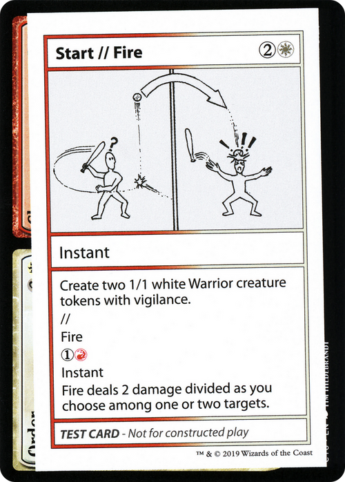 Start // Fire (No PW Symbol) (CMB1-101) - Mystery Booster Playtest Cards 2021