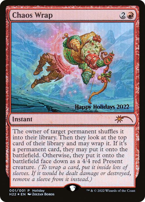 Chaos Wrap (SPECIAL-001) - Happy Holidays Foil