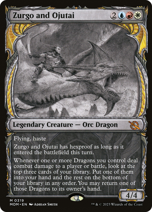 Zurgo and Ojutai (Showcase) (MOM-319) - March of the Machine: (Showcase) Foil