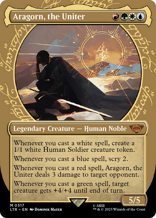 Aragorn, the Uniter (Showcase) (LTR-317) - The Lord of the Rings: Tales of Middle-earth: (Showcase) (Borderless)