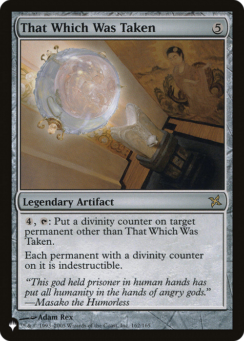 That Which Was Taken (LIST-BOK-162) - The List