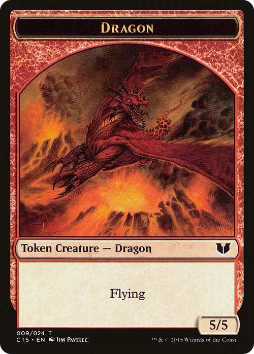 Dragon // Dragon Double-Sided Token (C15-009) - Commander 2015 Tokens
