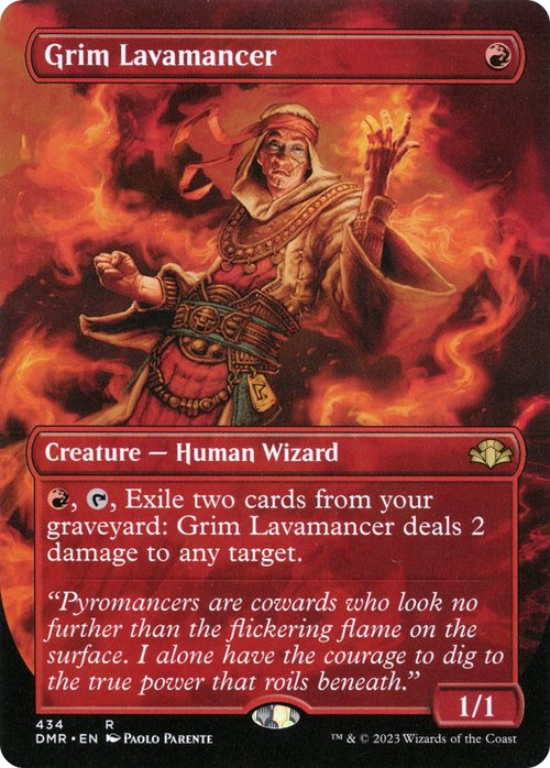 Grim Lavamancer (Borderless) (DMR-434) - Dominaria Remastered Foil