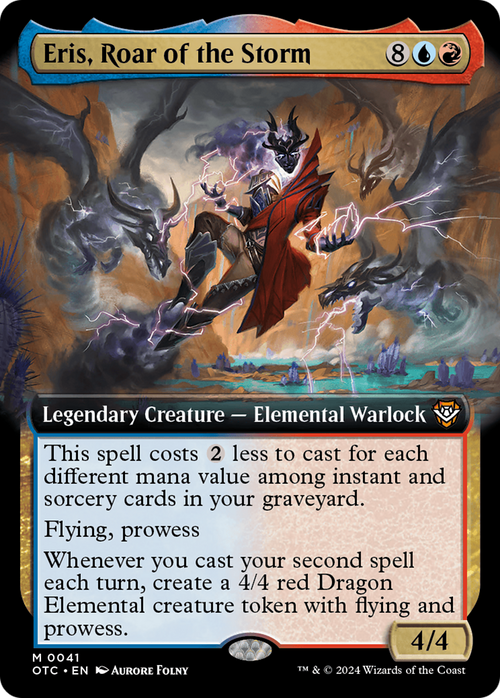 Eris, Roar of the Storm (Extended Art) (OTC-041) - Outlaws of Thunder Junction Commander: (Extended Art) Foil