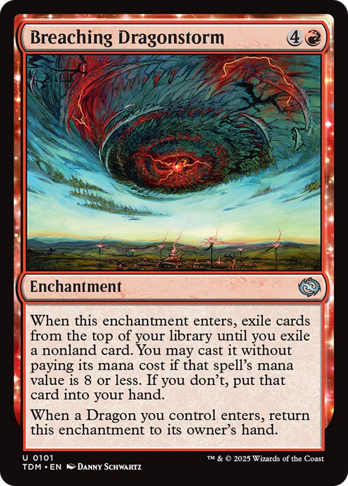 Breaching Dragonstorm (TDM-101) - Tarkir: Dragonstorm: (enchantment) Foil