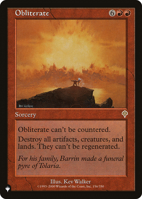 Obliterate (LIST-156/350) - The List
