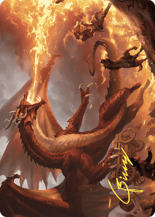 Realm-Scorcher Hellkite // Realm-Scorcher Hellkite (AWOE-019) - Wilds of Eldraine Art Series (Borderless)