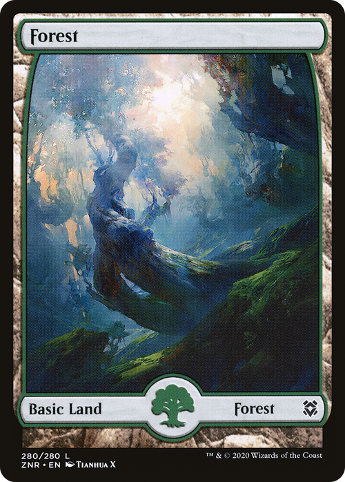 Forest (280) - Full Art (ZNR-280) - Zendikar Rising: (Full Art)
