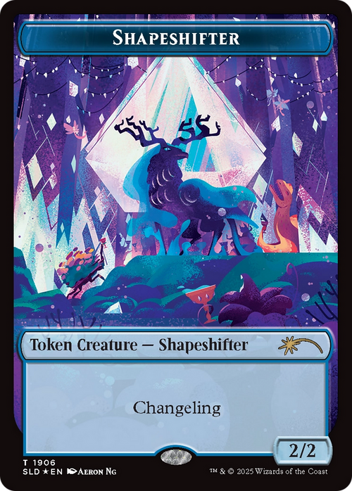 Shapeshifter Token (1906) (Double Rainbow Foil) (SLD-1906) - Secret Lair Drop Foil