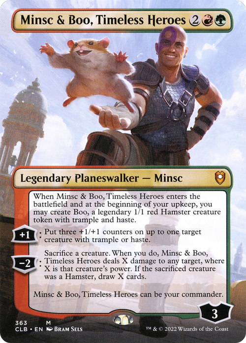 Minsc & Boo, Timeless Heroes (Borderless) (CLB-363) - Commander Legends: Battle for Baldur's Gate Foil
