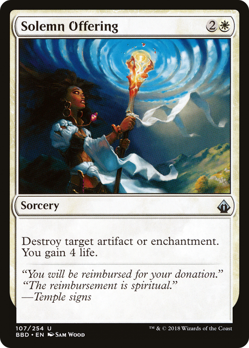 Solemn Offering (BBD-107) - Battlebond Foil