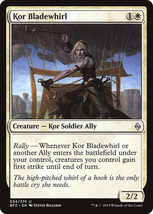 Kor Bladewhirl (BFZ-034) - Battle for Zendikar Foil