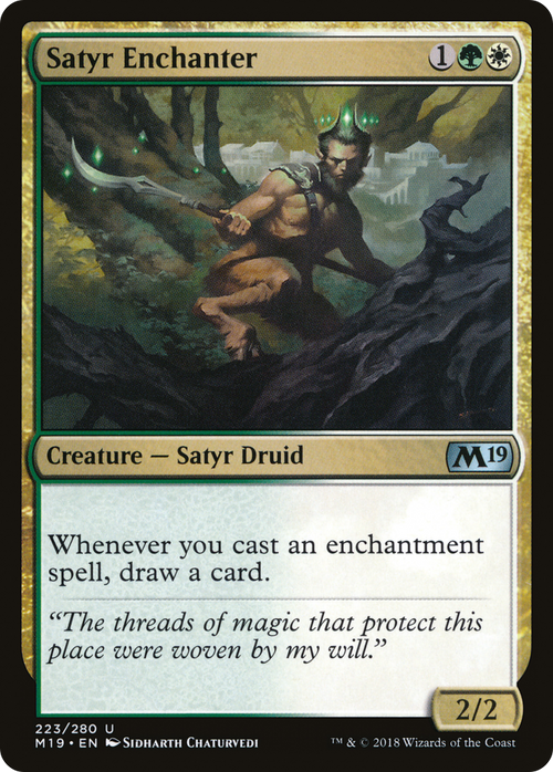 Satyr Enchanter (M19-223) - Core Set 2019