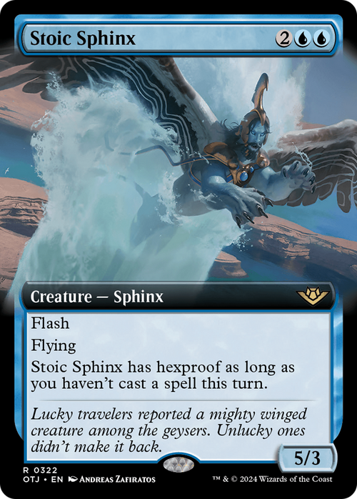 Stoic Sphinx (Extended Art) (OTJ-322) - Outlaws of Thunder Junction: (Extended Art) Foil