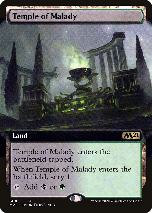 Temple of Malady (Extended Art) (M21-388) - Core Set 2021: (Extended Art)