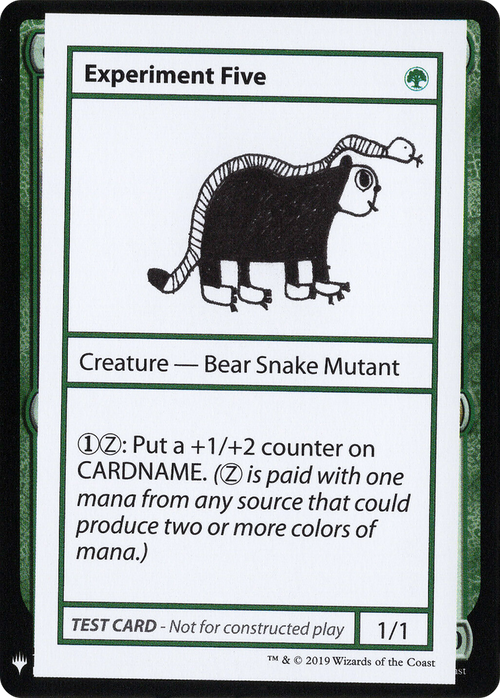 Experiment Five (CMB1-) - Mystery Booster Playtest Cards 2019