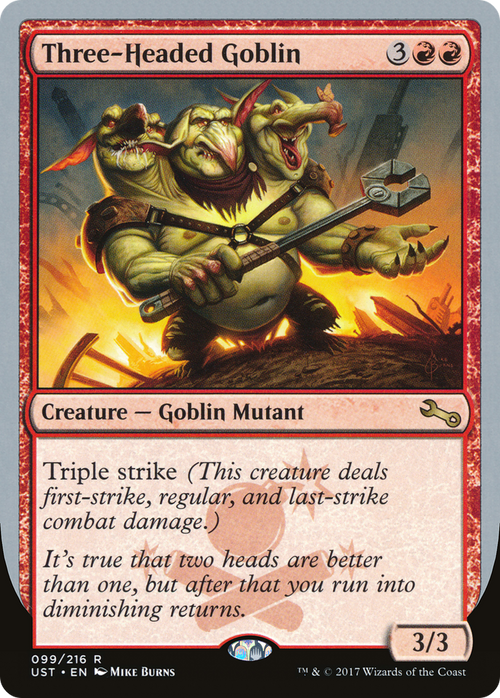 Three-Headed Goblin (UST-099) - Unstable