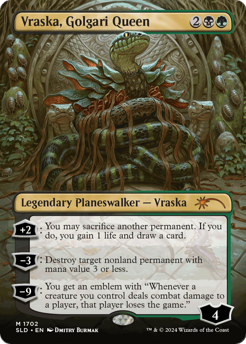 Vraska, Golgari Queen (SLD-1702) - Secret Lair Drop (Borderless) Foil