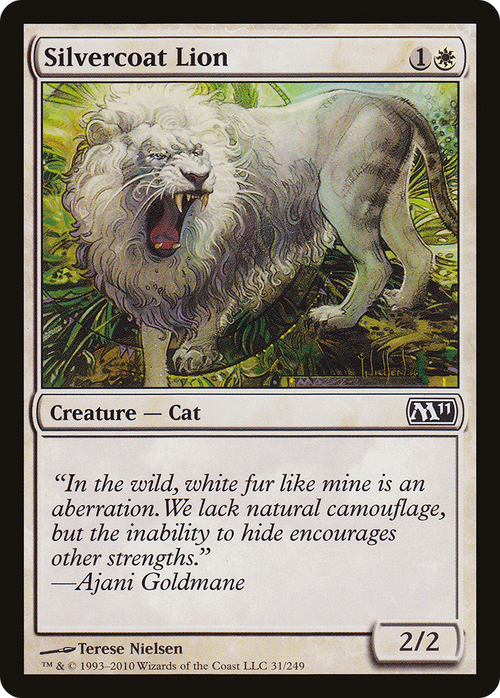 Silvercoat Lion (M11-031) - Magic 2011 Foil